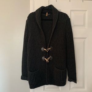 Zara Grey Knitted Fisherman’s Cardigan